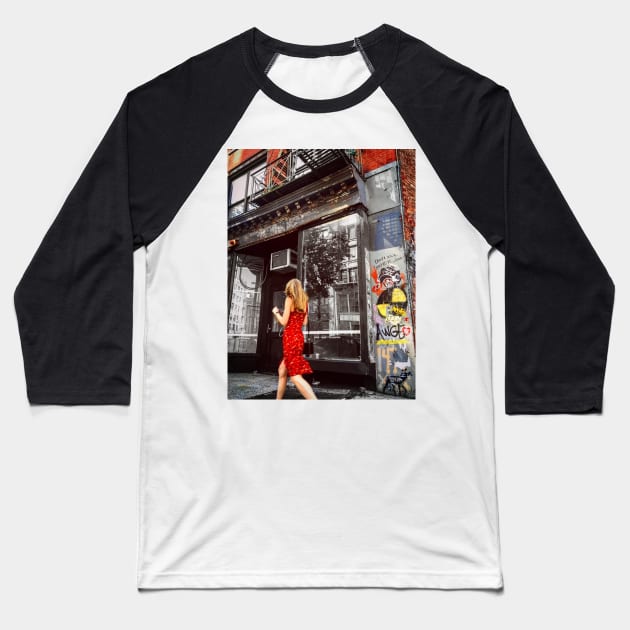 Nolita, Manhattan, NYC Baseball T-Shirt by eleonoraingrid